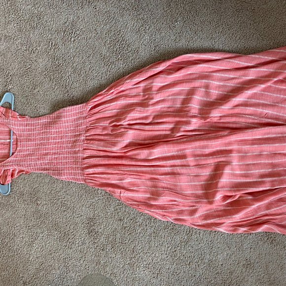 Free People Chambray Stripe coral maxi dress - Picture 4 of 7